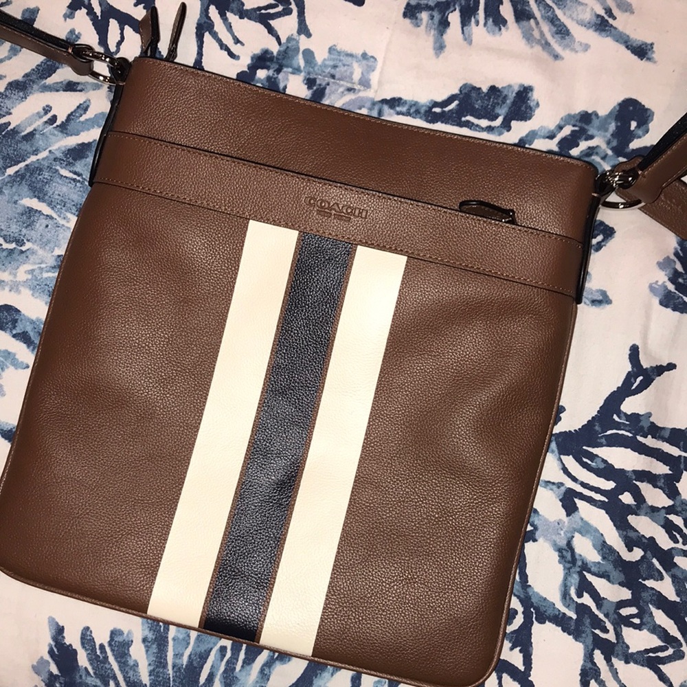 COACH Charles crossbody with varsity stripe